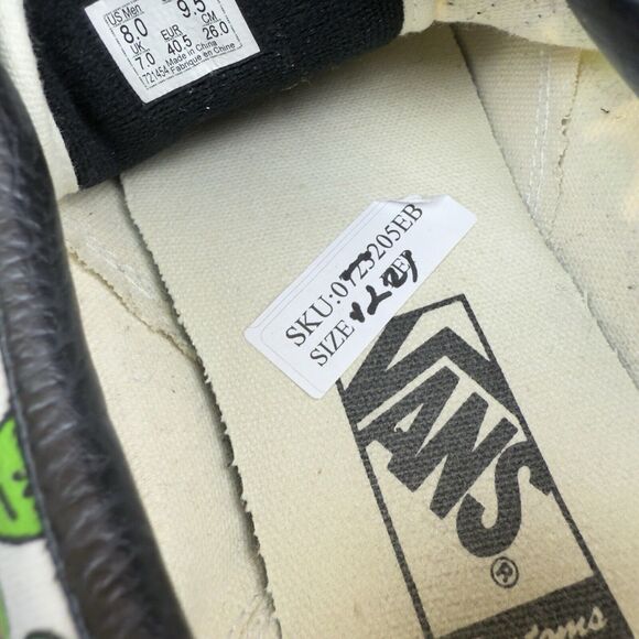 Vans Size 9.5 W|M 8 Unisex Custom Alien Skate Black Low Top Athletic Sne… - Picture 7 of 7